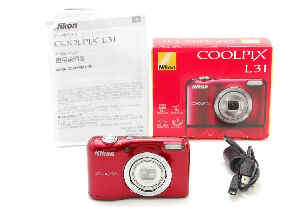 Nikon Coolpix L31 Red, tested and confirmed working.