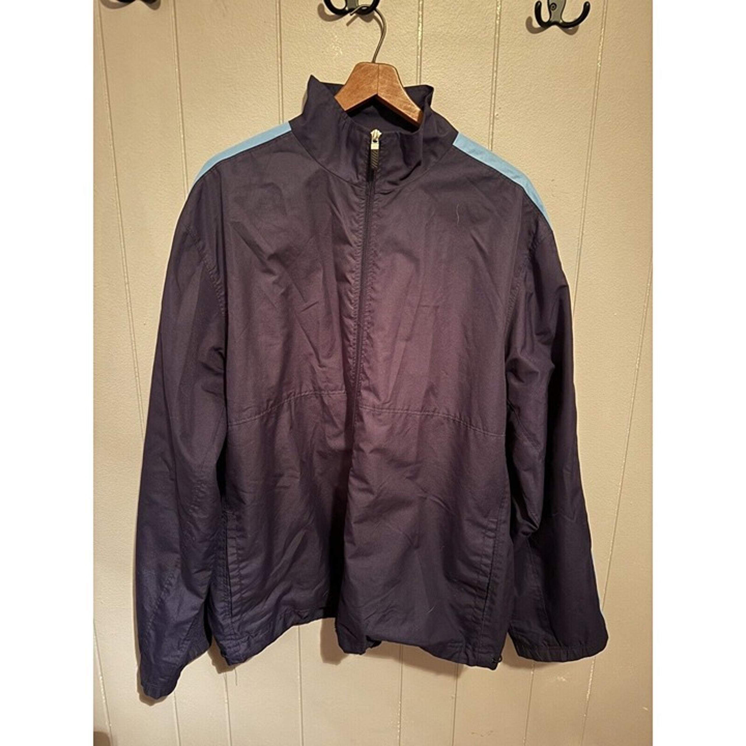 Steve And Barry’s Full Zip Xl Blue Lined Jacket Windbreaker