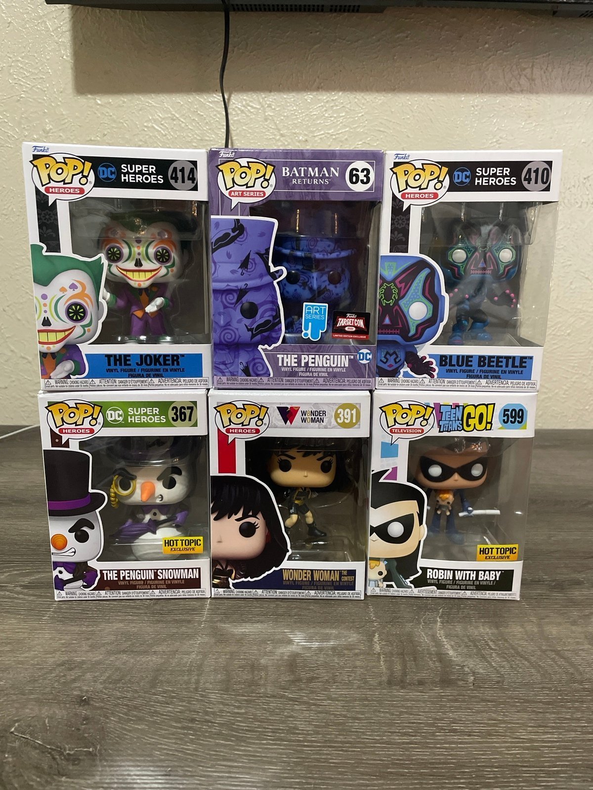 DC Heroes and villains Funko Pop Lot