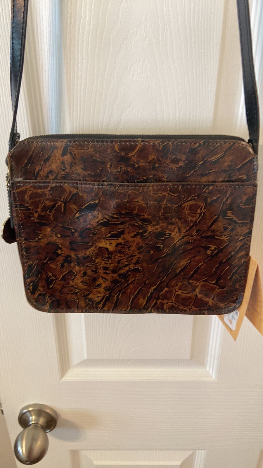 Patrica Nash Brown Leather Crossbody Bag length 8 wide 10 brand new with tag