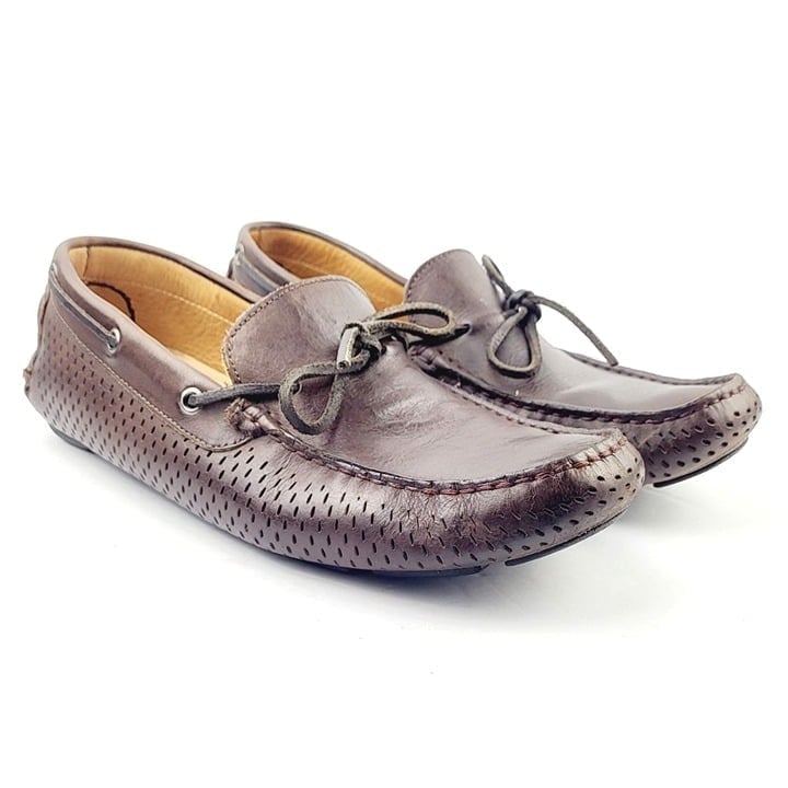 Saks Fifth Avenue Perforated Suede Driving Shoes - Size 8