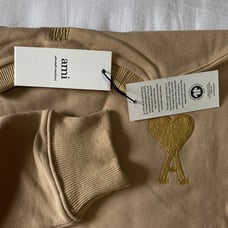 Ami Paris Hoodie Ami Athletic Hoodie for Men Women Khaki Ami Crewneck Sweater