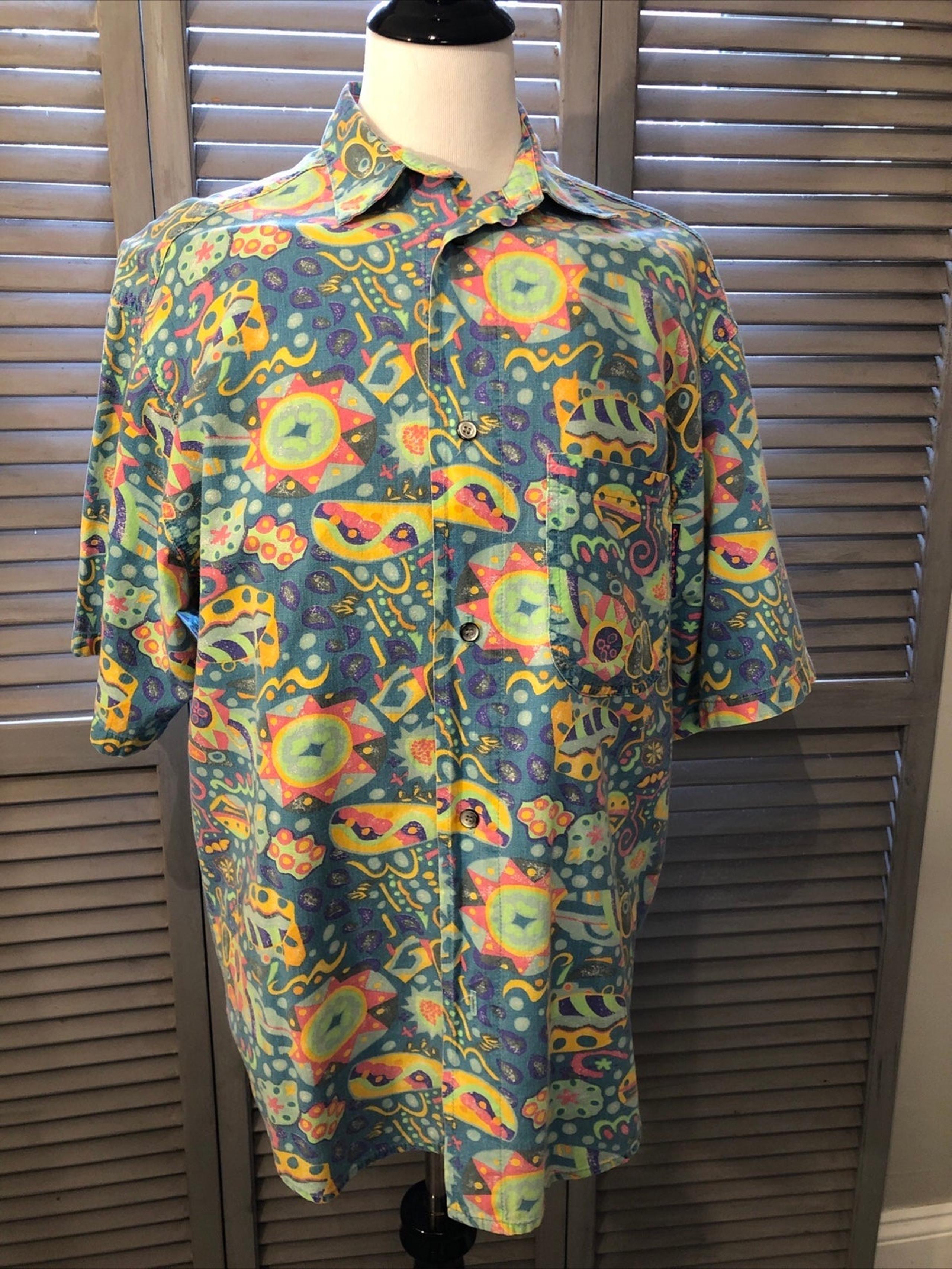Men's Gotcha Button Down Vintage 80s/90s surf shirt Sz L