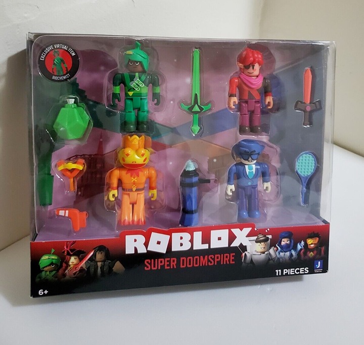 Roblox Action Collection Super Doomspire Four Figure Pack Includes Exclusive New