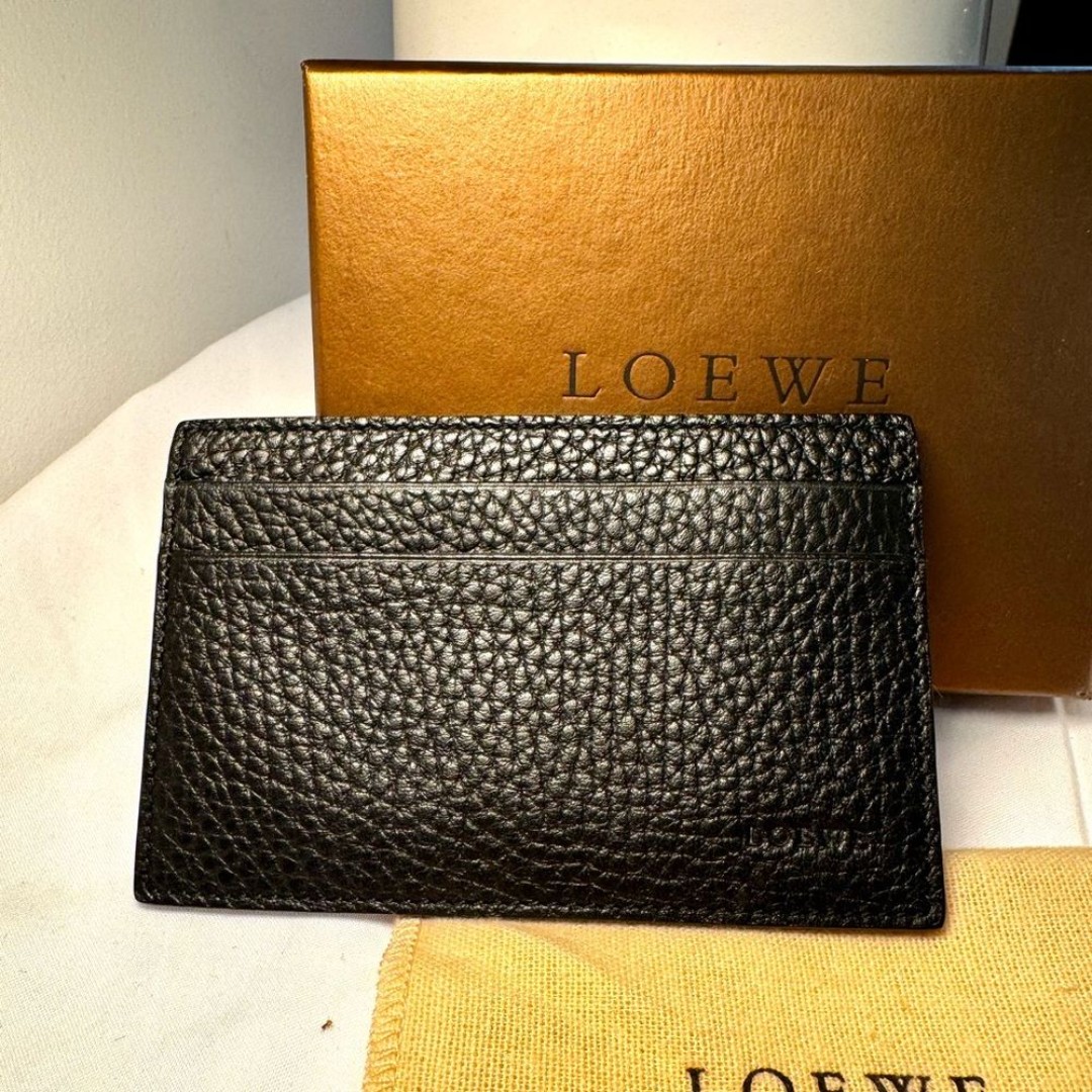 NWOT Loewe Black Leather Card Holder