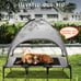 Outdoor Dog Bed with Canopy, XL Elevated Dog Bed, Dog Cot, Pet Bed