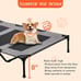 Outdoor Dog Bed with Canopy, XL Elevated Dog Bed, Dog Cot, Pet Bed