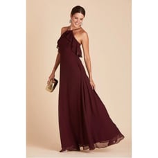 Birdy Grey Carbernet Jules Formal Gown Dress With Pockets Size Small NWT