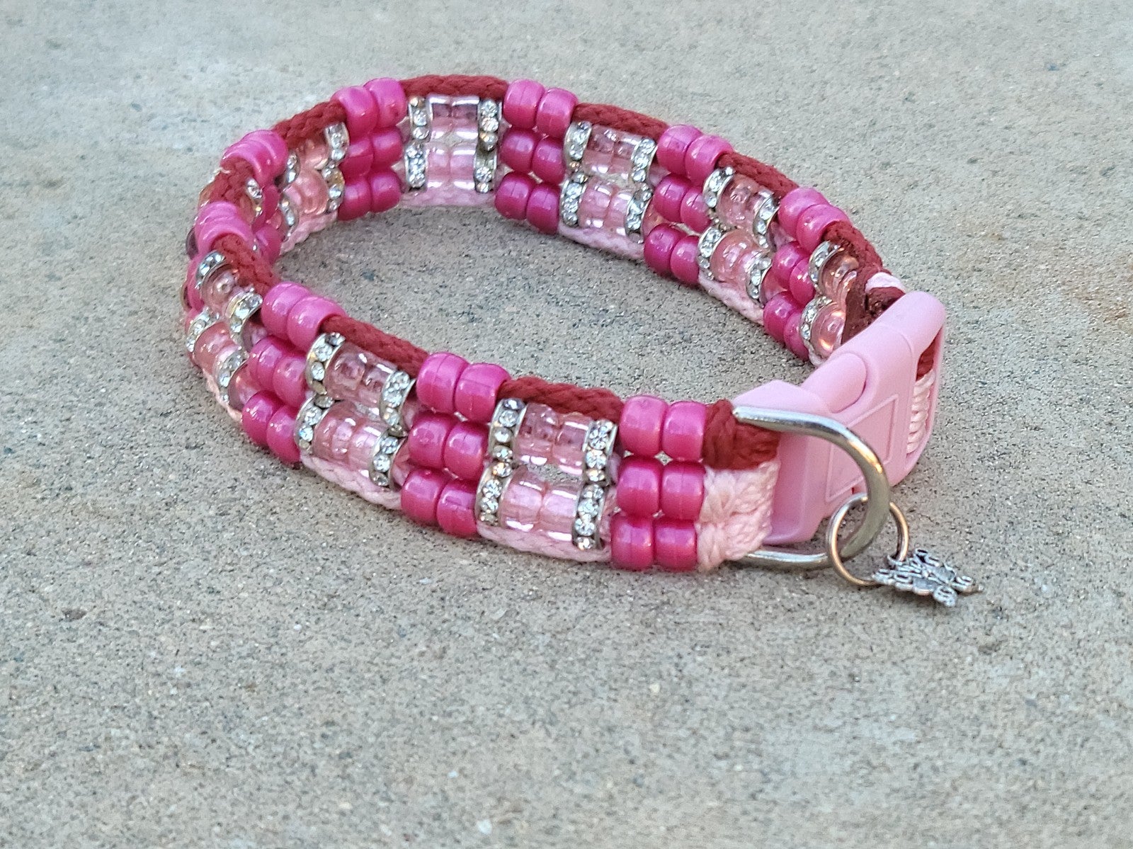 Custom Handmade Beaded Bling Dog Collar