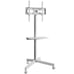 White Mobile TV Stand for TVs up to 60 Metal Cart