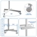 White Mobile TV Stand for TVs up to 60 Metal Cart