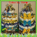 DIAPER CAKE 7 | SAFARI JUNGLE | BOY | GIRL | BABY SHOWER | GREEN | BLUE | YELLOW
