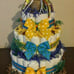 DIAPER CAKE 7 | SAFARI JUNGLE | BOY | GIRL | BABY SHOWER | GREEN | BLUE | YELLOW