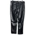 Good American Women's 14 Faux Leather Straight Leg Pants Black Bikercore Punk