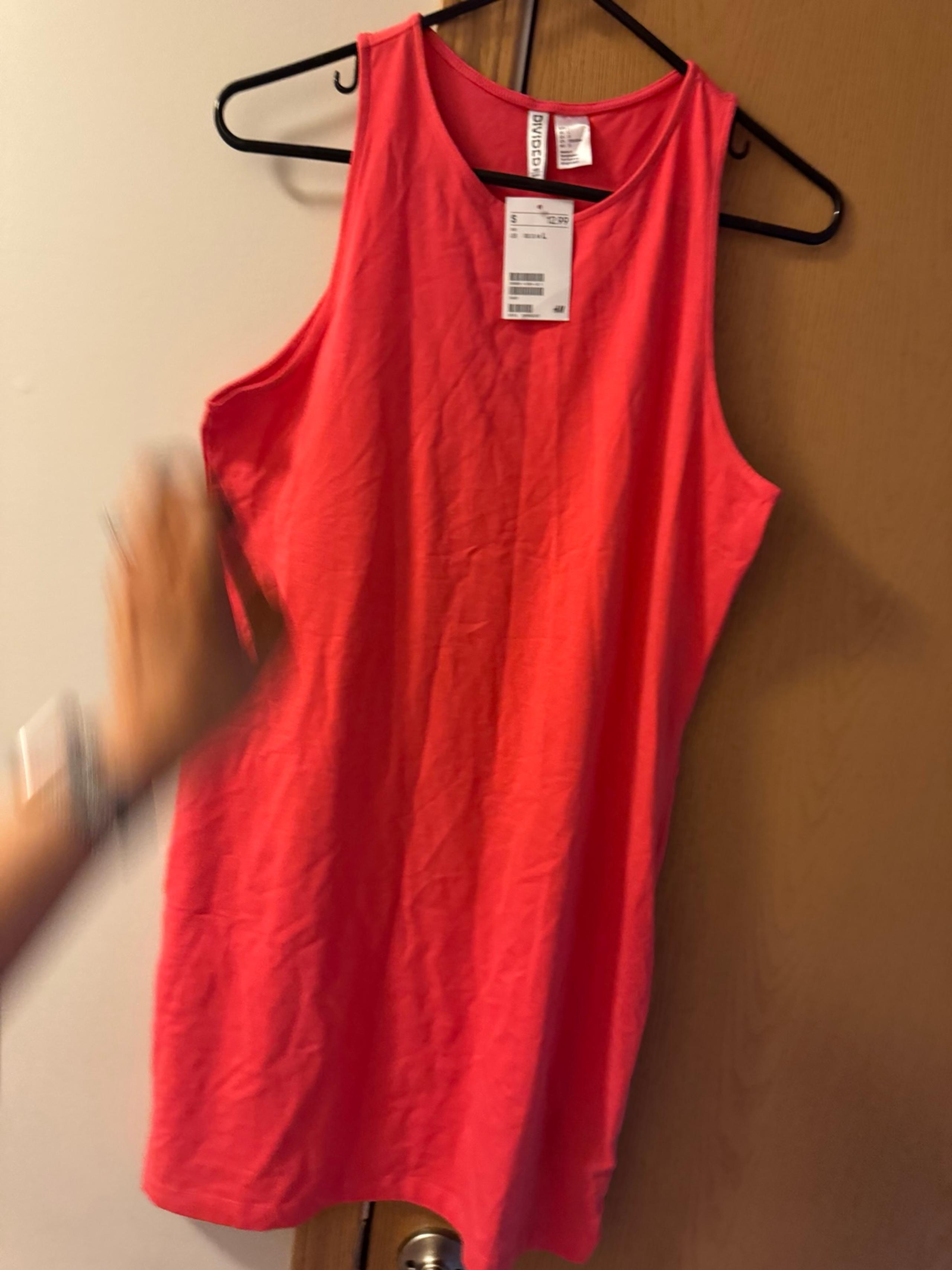 H&M coral Sleeveless Mini Dress