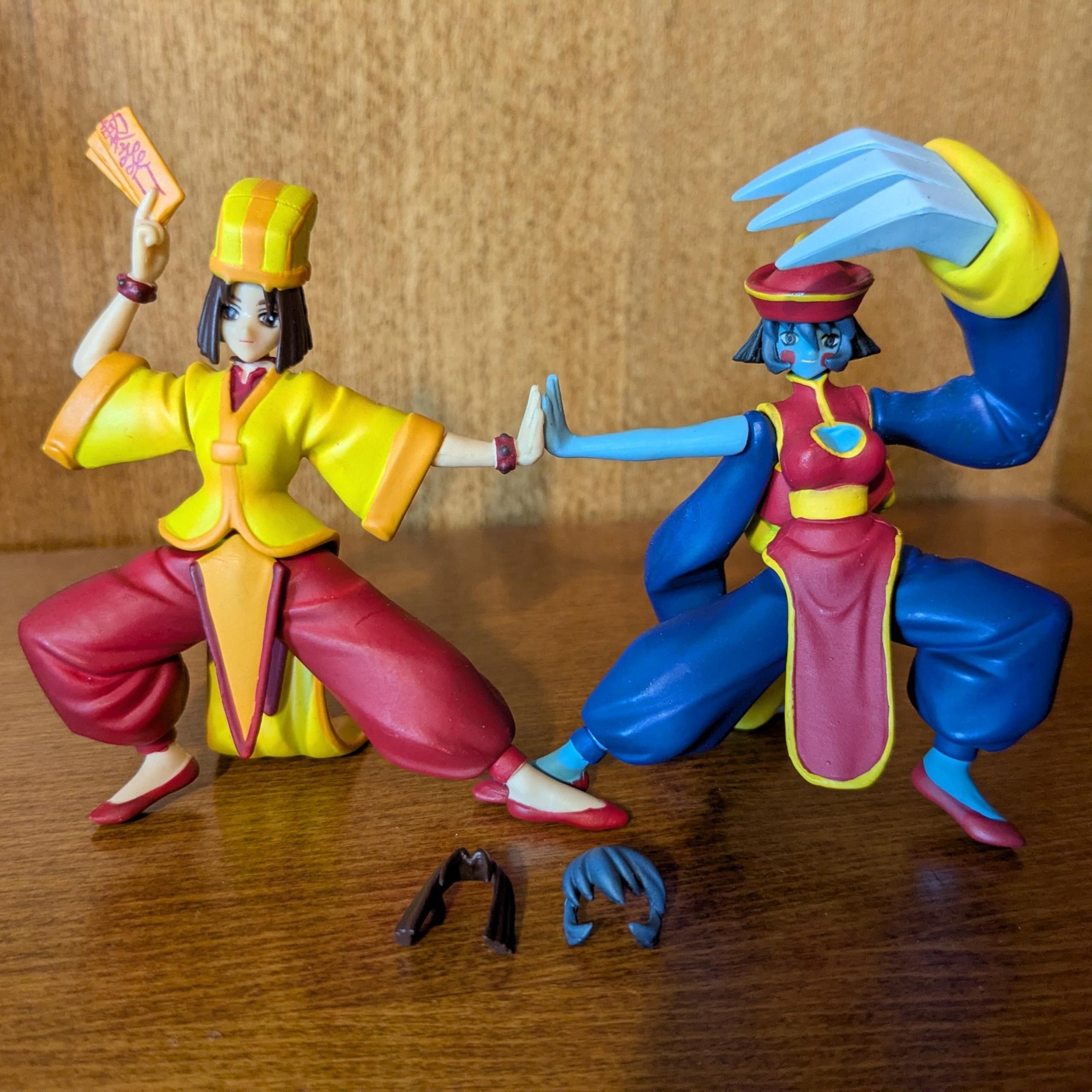 Darkstalkers Vampire Savior Lin Lin & Lei-Lei Figure set YUJIN CAPCOM SR 3.5"