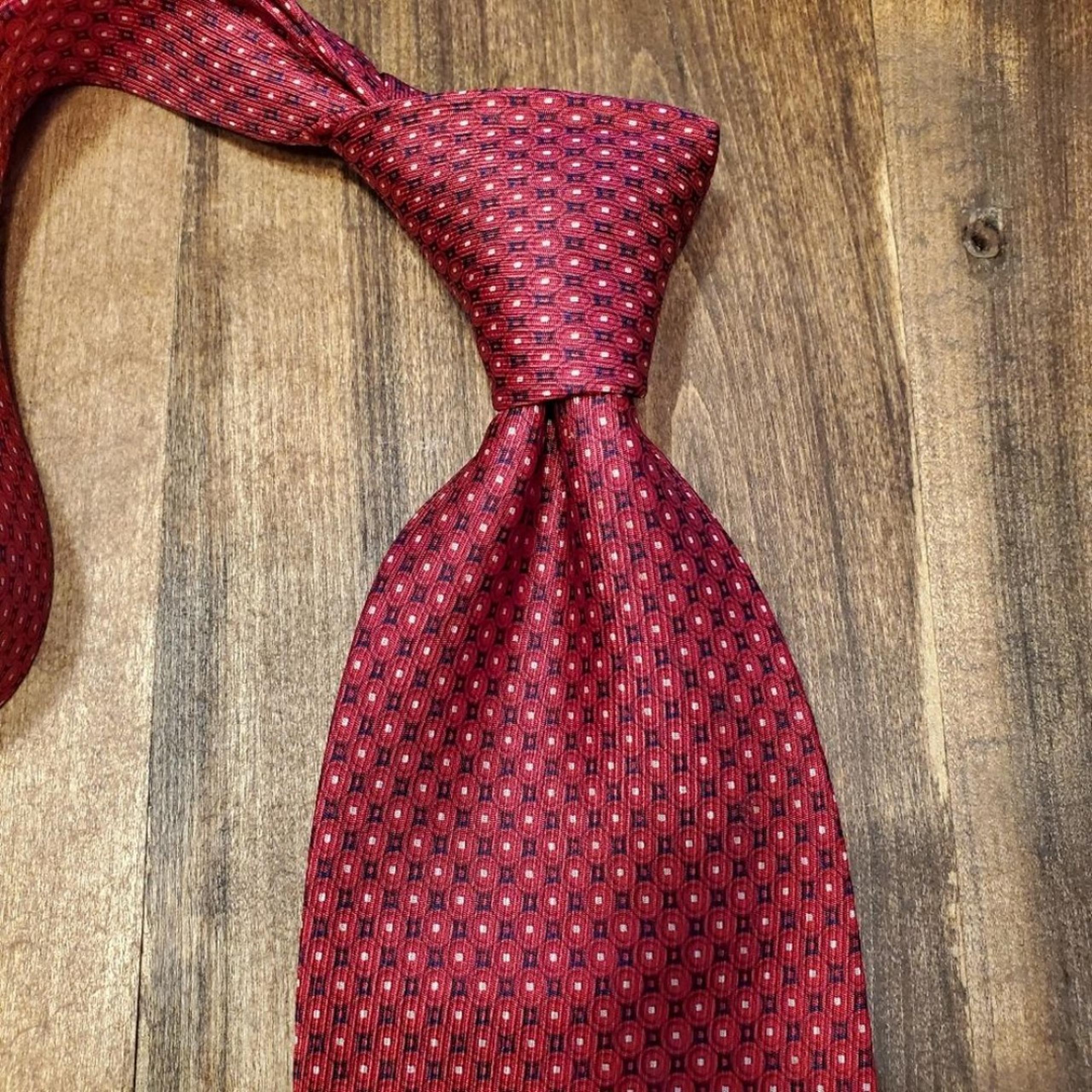 Nautica Executive Level Men's Red Pin Dot Neck Tie