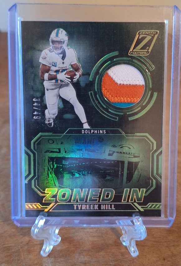 24 Zenith Tyreek Hill /49 Three Color Patch Prime Zoned In Memorabilia #ZI-THL