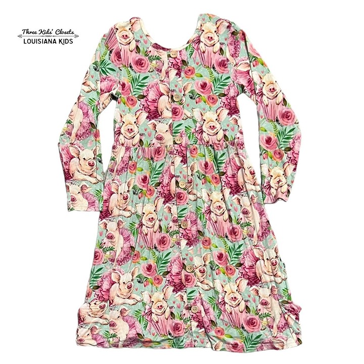 Little Bum Bums 7T Hogs & Kisses Dress