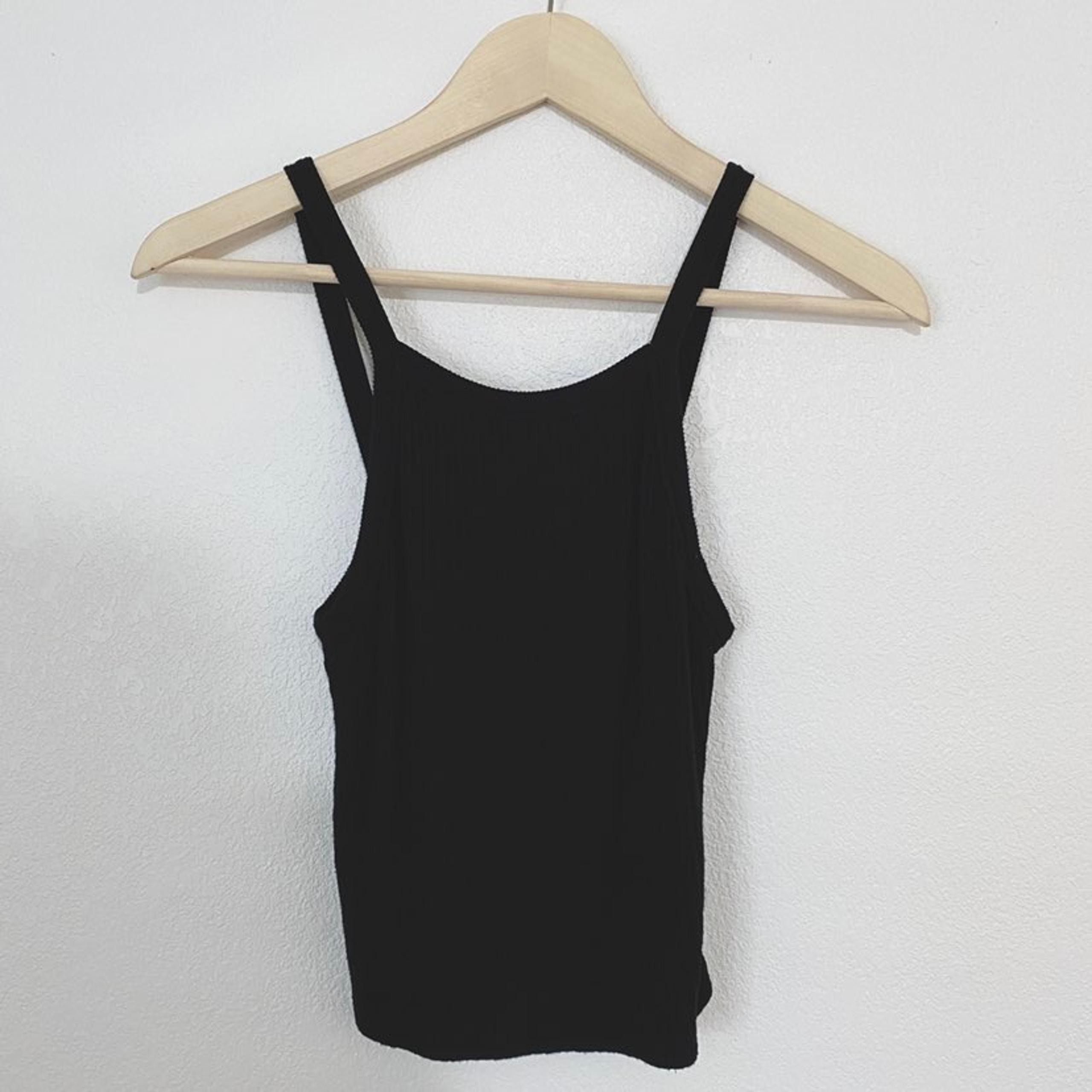Brandy Melville black ribbed tank top