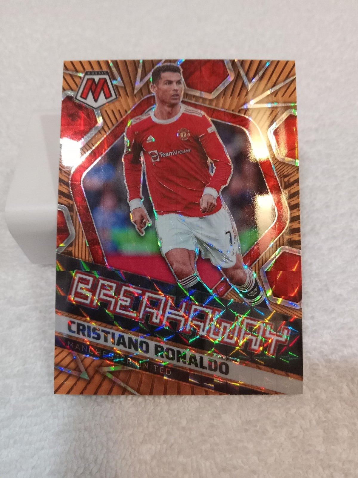 2022 panini mosaic breakaway orange fluorescent Cristiano Ronaldo