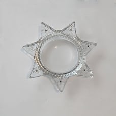 Antique Victorian Goofus Star Magnifier Glass Lens – 6” Diameter