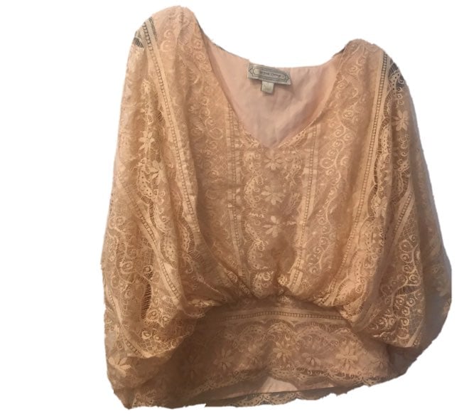 Beyond Vintage Lace Beige S Top
