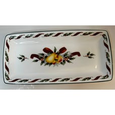 NEW ROYAL DOULTON FESTIVAL Christmas/Holiday Bone China Sandwich Tray 11