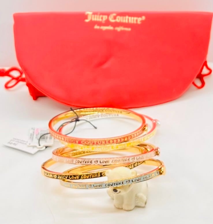 NWT Juicy Couture Enamel Color Bangle Set of 5