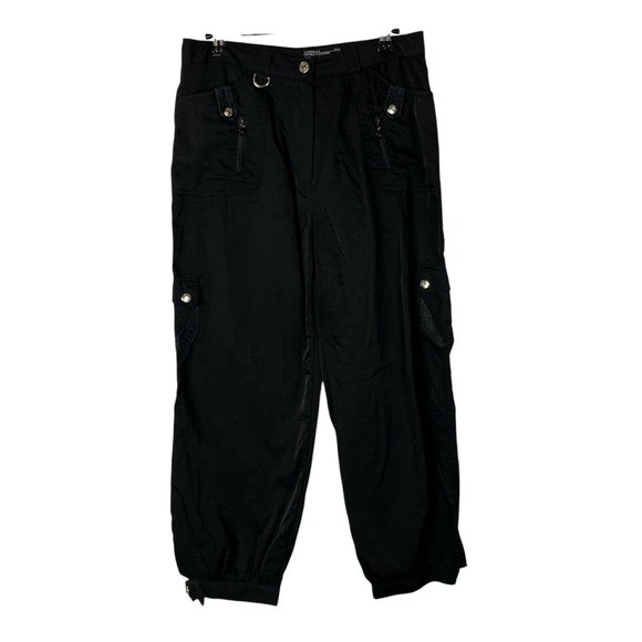 Boutique Chamblue Black Baggy Cargo Straight Leg Pants M