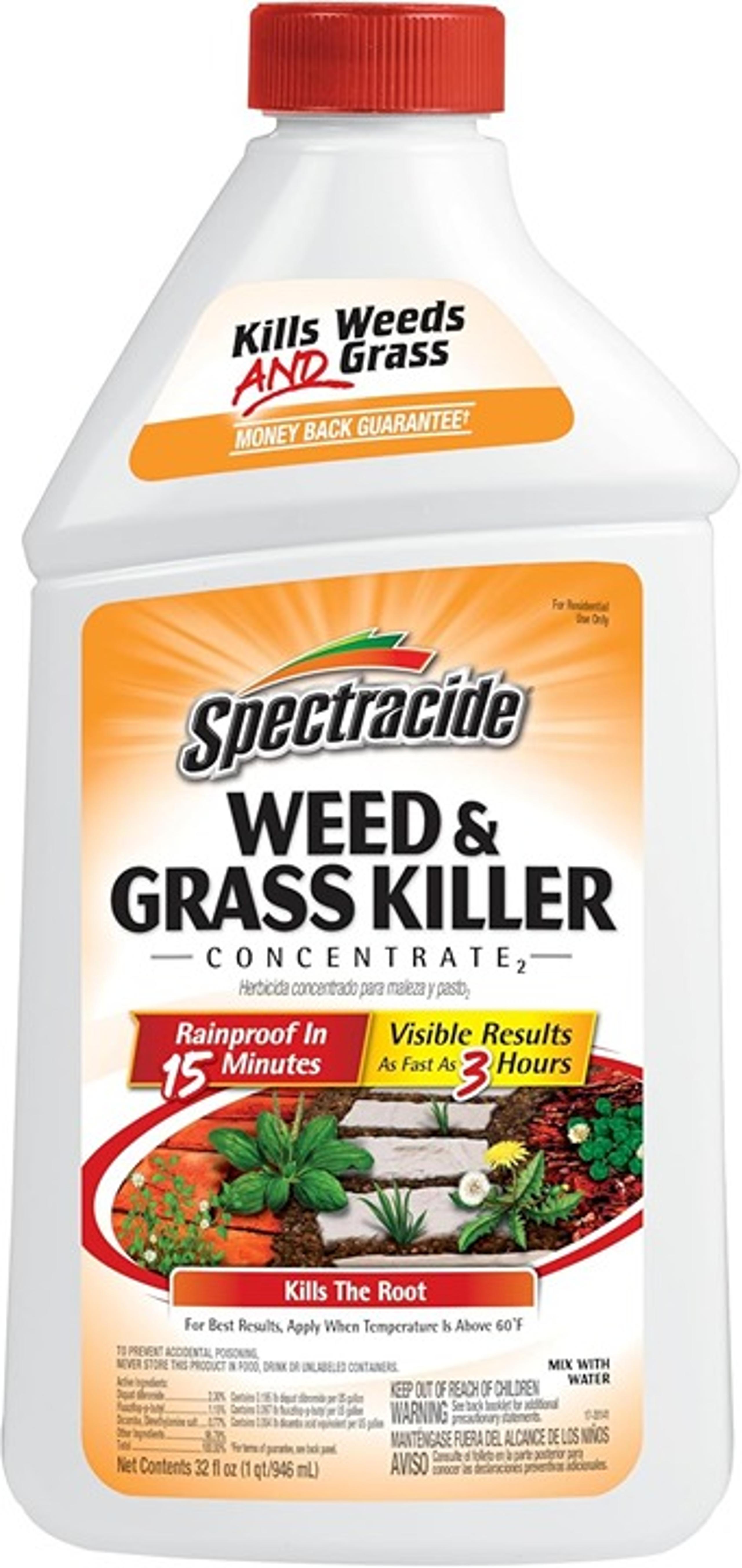 Spectracide Weed And Grass Killer Concentrate 32 Ounces, Use On Patios, Walkways