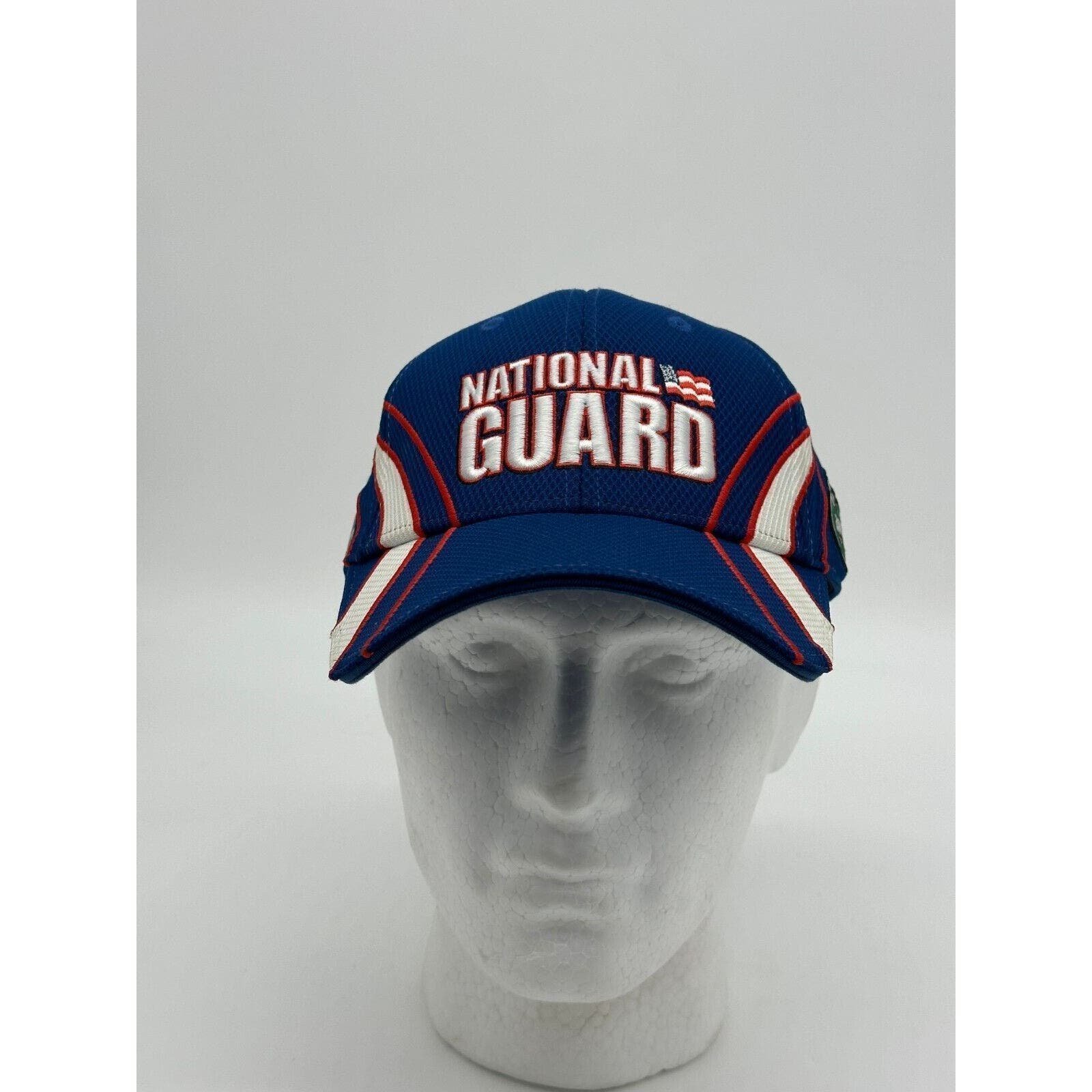 Adidas Hat Mens OSFA Always Cool Blue National Guard Motorsports Cap Hook Loop
