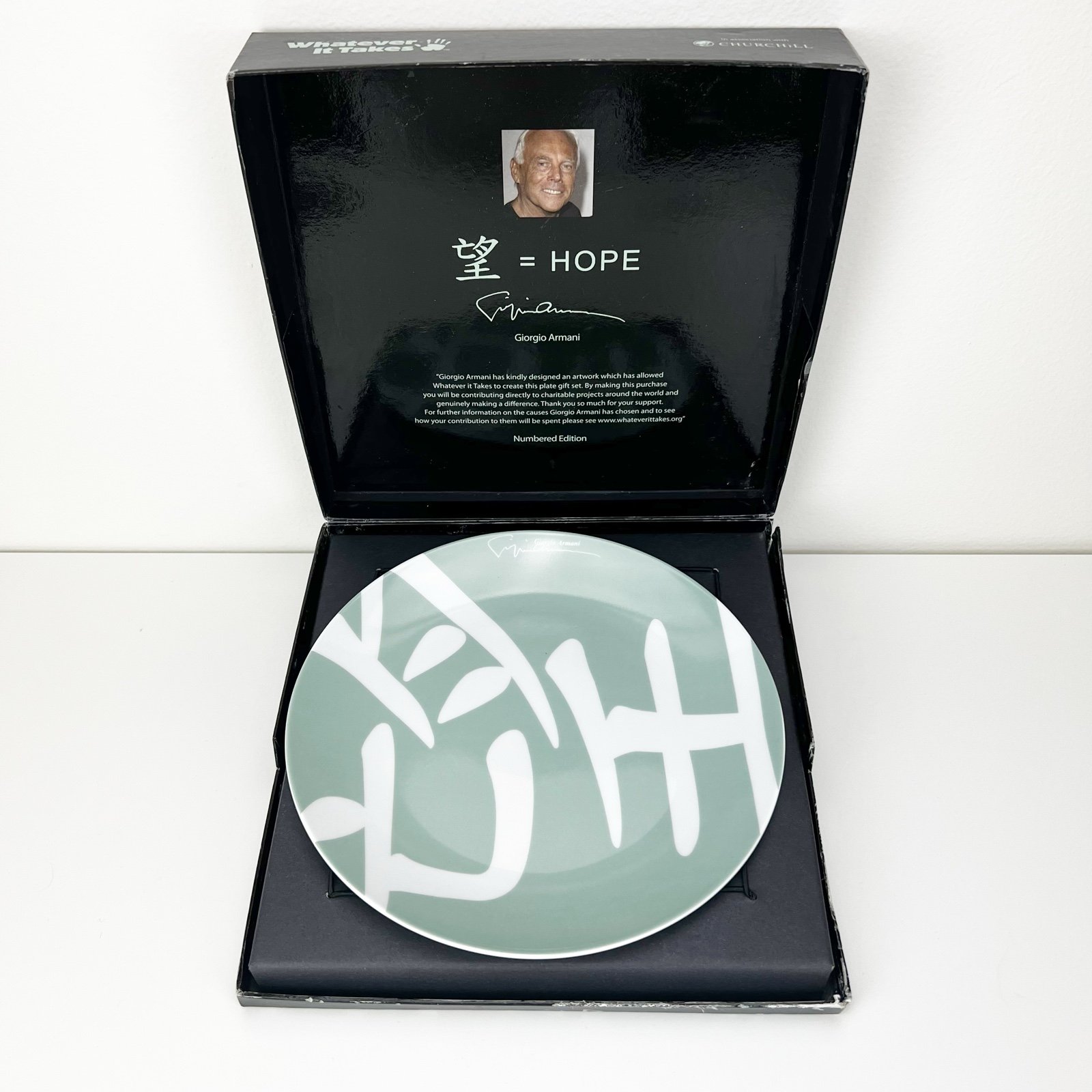 Whatever It Takes CHurchill ARMANI Numbered Ceramic Collector Plate
