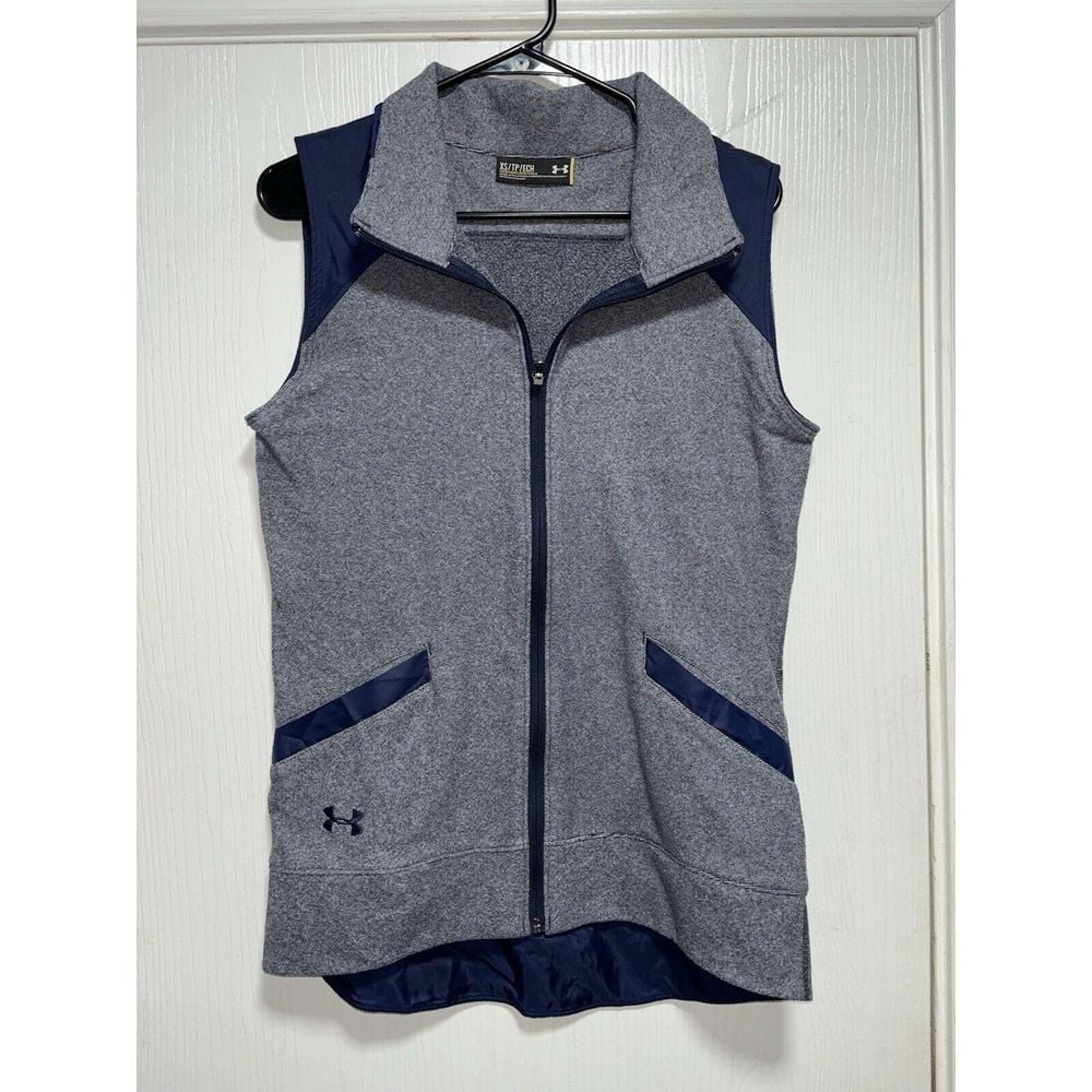 Under Armour Vest Womens Blue UA Specialist Full Zip Loose Golf Casual Good XS