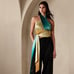 NWT! BANANA REPUBLIC CHARMED GREEN GIANA SILK HALTER TOP - Size 6