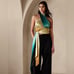 NWT! BANANA REPUBLIC CHARMED GREEN GIANA SILK HALTER TOP - Size 6
