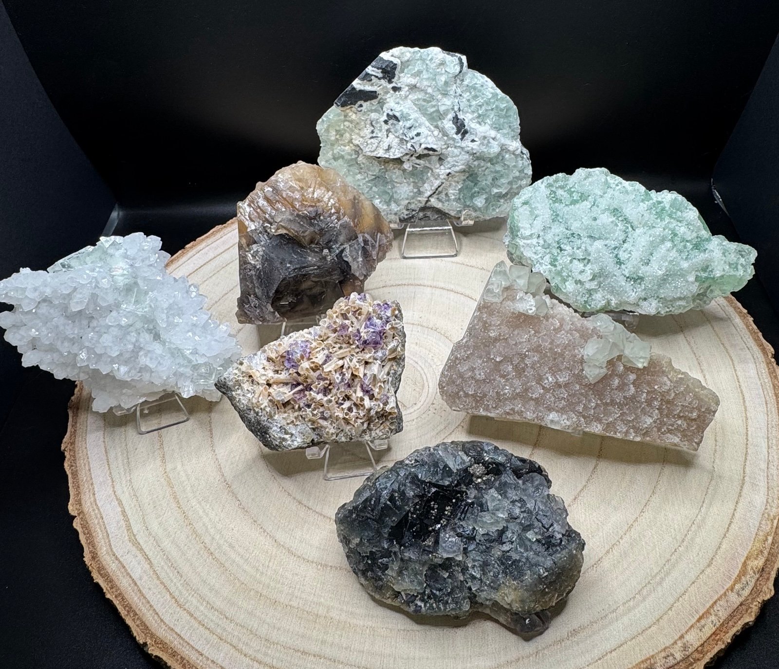 7 Piece 3lb UV Reactive Fluorite Specimen Bundle