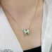 Pale green enamel necklace