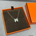 Pale green enamel necklace