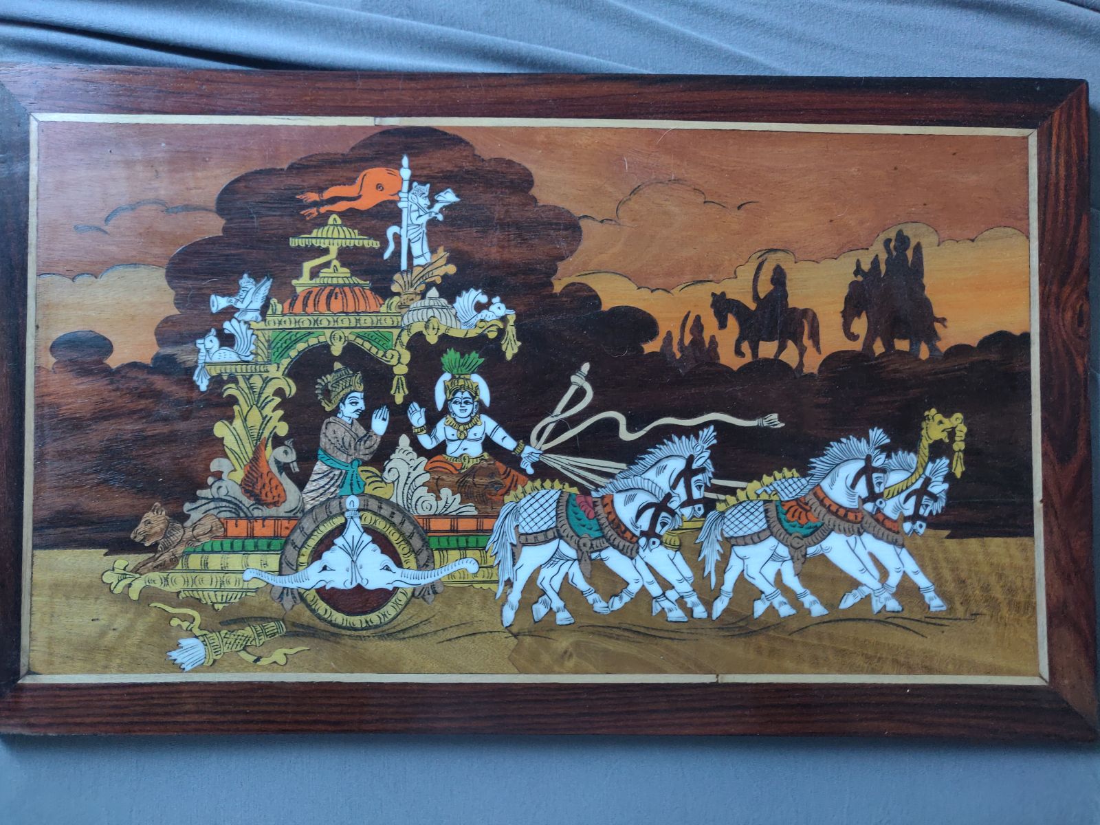 All hand crafted wood art work