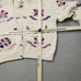 Vtg Susann D Cardigan Women Large Multi Knitted by Hand Long Sleeve Button Front