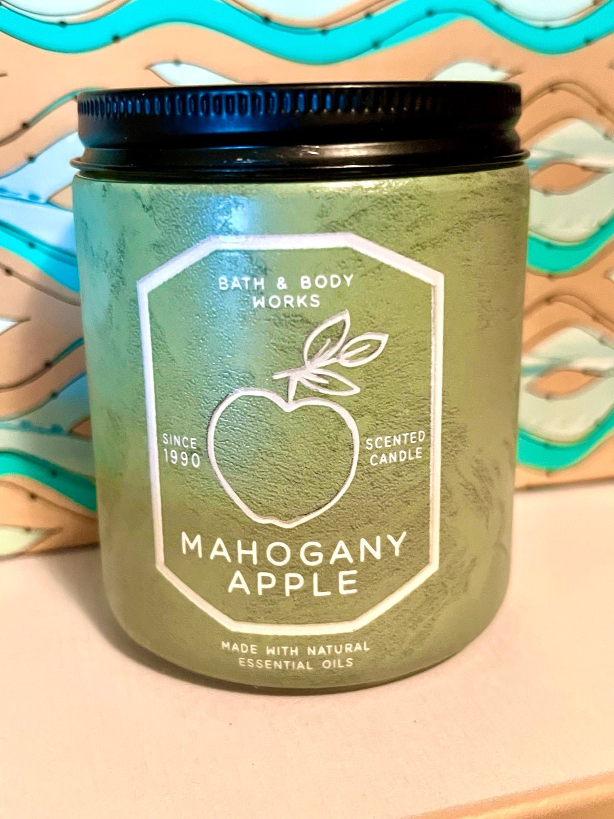 Bath & Body works Mahogany Apple single wick candle BBW draco malfoy candle