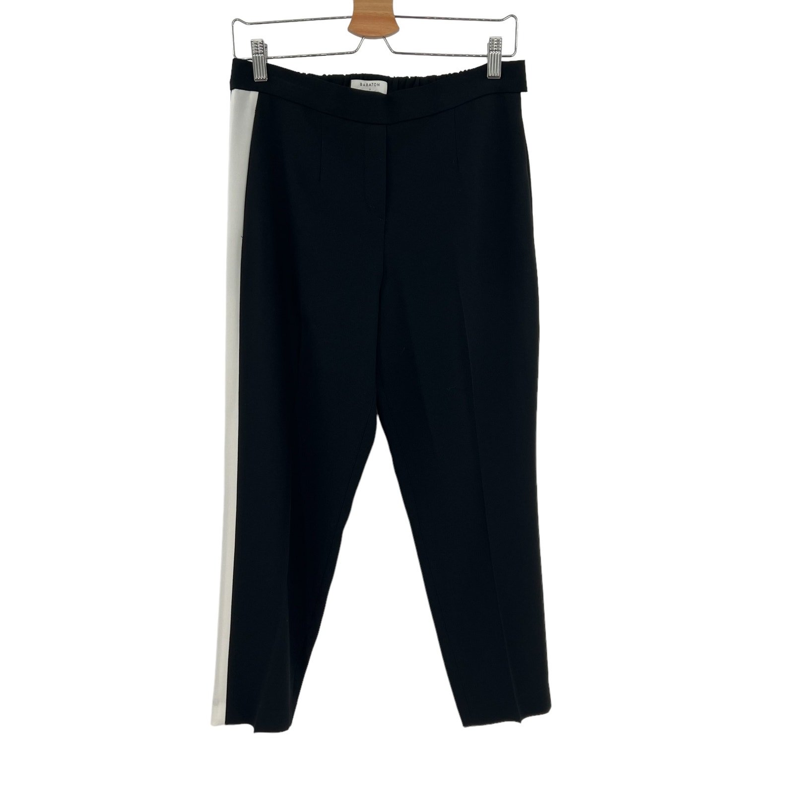 Aritzia Babaton Conan Pant Terado Black White Side Stripe Size 6