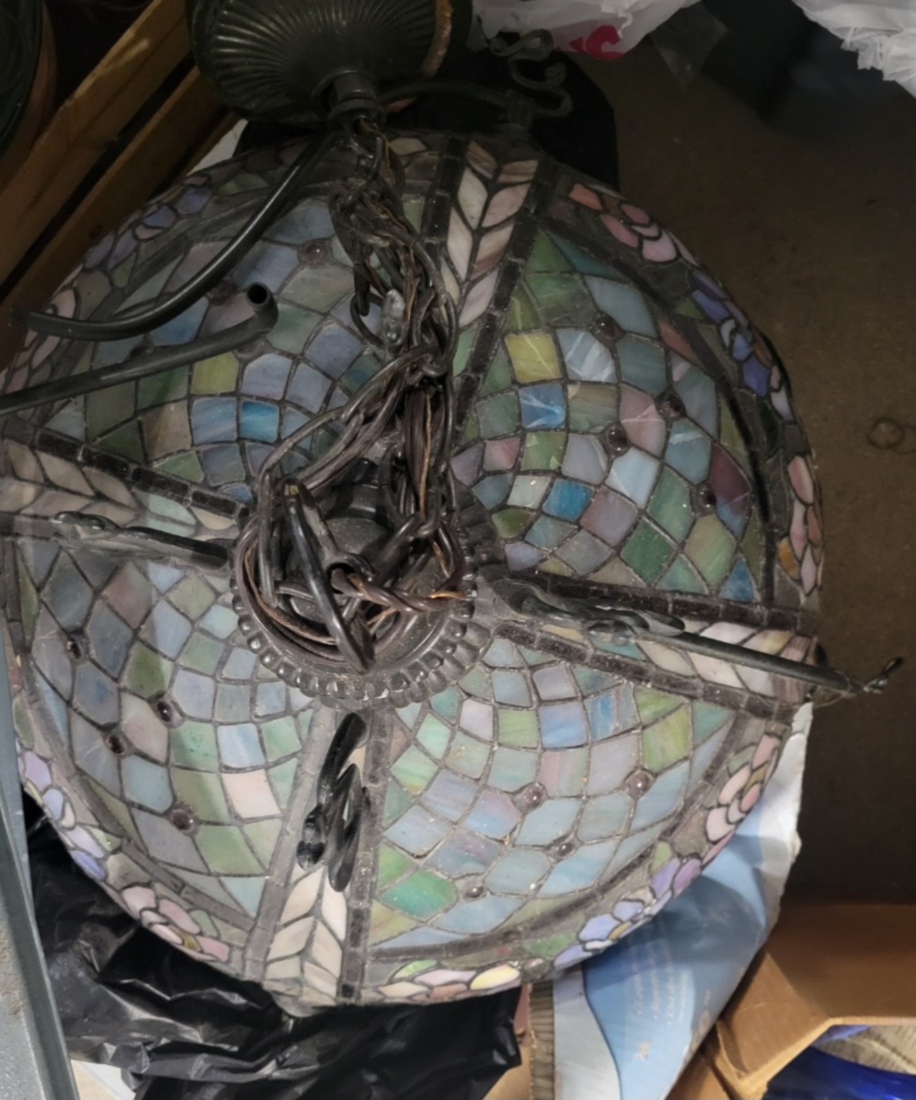 Tiffany style over head light fixture