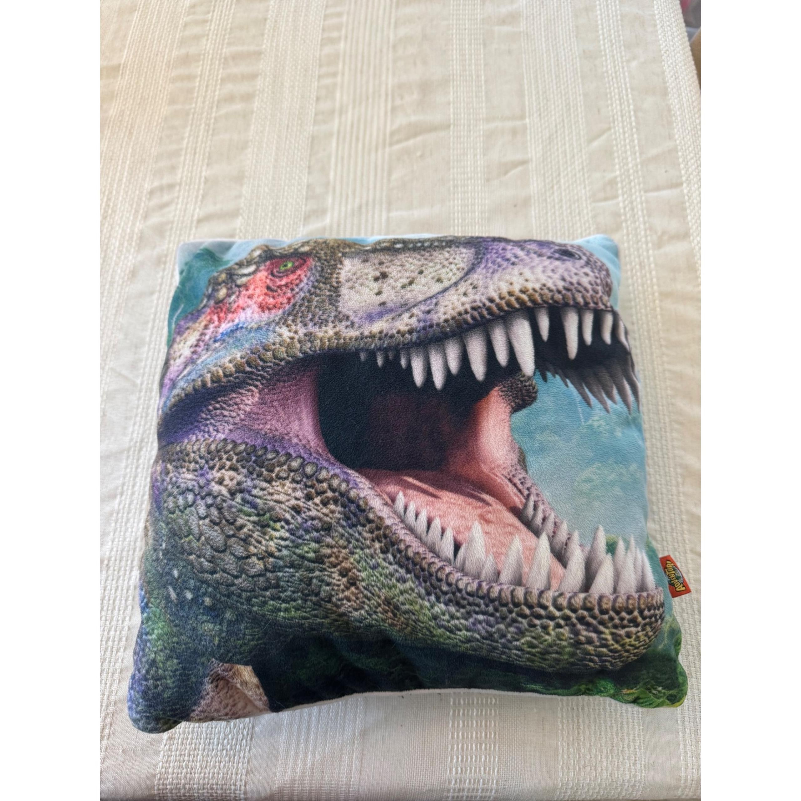 Adventure Planet Dinosaur T-Rex Roaring Throw Pillow 14" Plush Kids Room Decor - Adventure Playsets