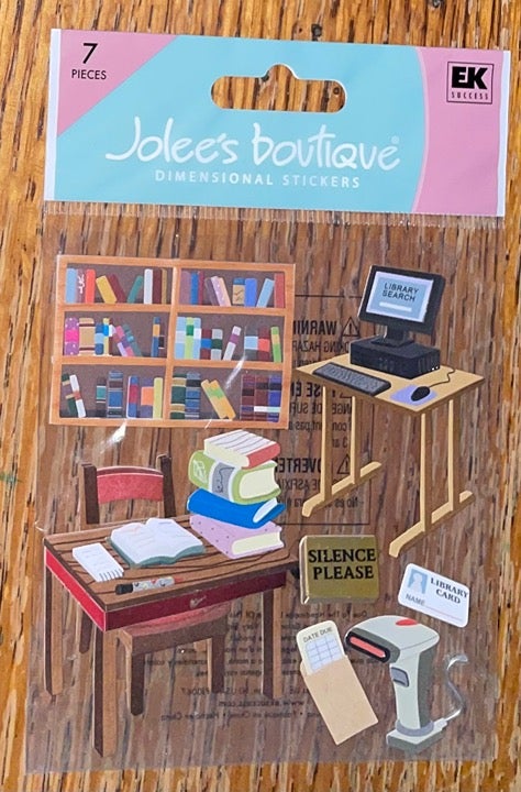 RARE Jolees School Librarians Library Books Classroom Sticker Class Student Desk