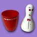 Coin Bank Lot of 4 Cat Fred Flintstone Lock Bowling Pin Vintage Collection Kitty