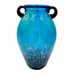 Dale Tiffany Favrile Art Glass Milano Amphora Blue 8 Urn Vase Copper Aventurine