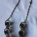 Vintage 18in Onyx-Like, with Faux Diamond Necklace Embellishments Gold-Tone 18in
