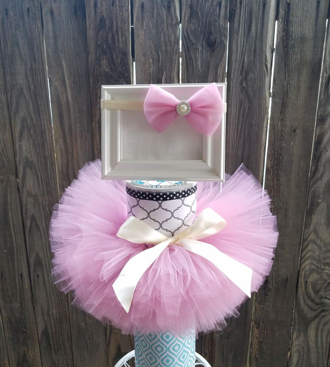 MOUVE ROSE PINK TUTU & BOW SIZE 9-12 MO